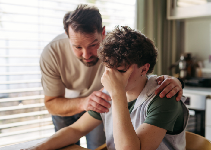 Parents and teens with mental health issues